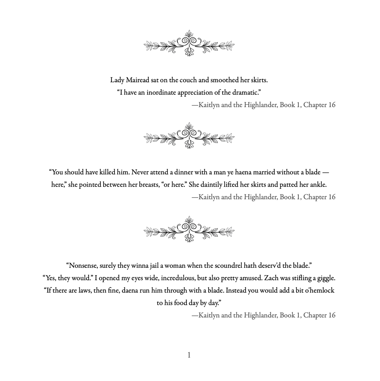 If Pressed, I Will Deny It All: The Words of Lady Mairead
