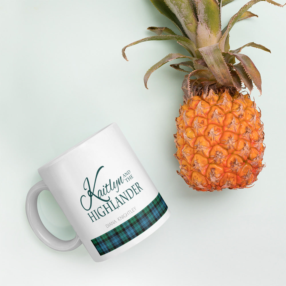 "Why we got so many coffee mugs?" Quote from Time is a wheel white glossy mug