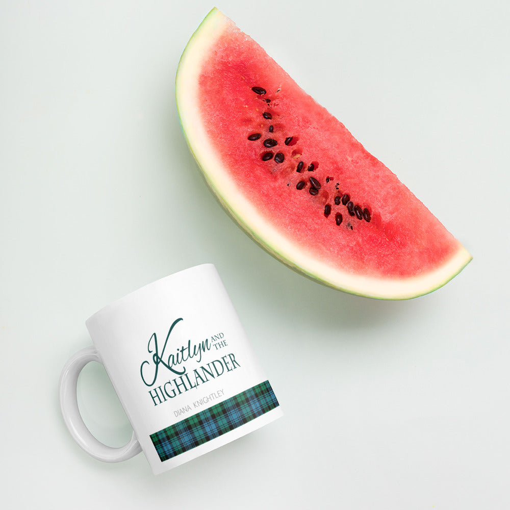 "Why we got so many coffee mugs?" Quote from Time is a wheel white glossy mug